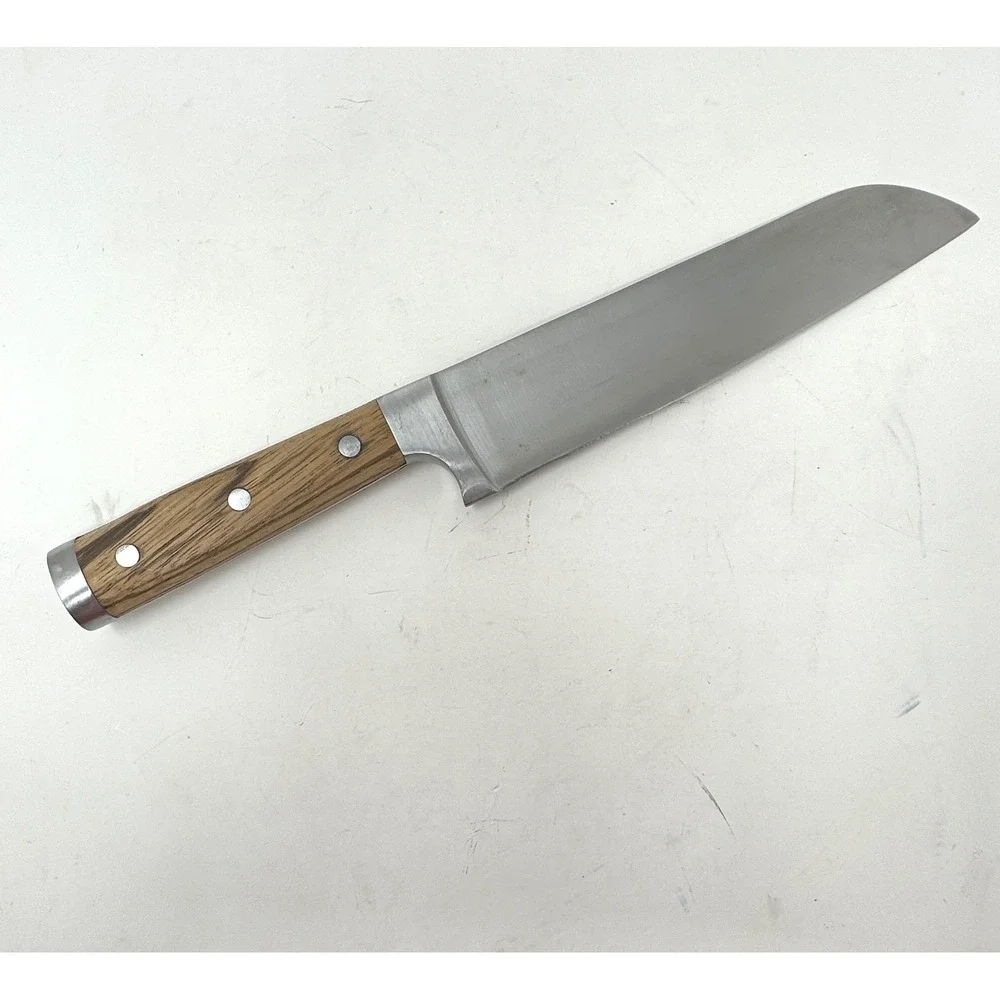 Schmidt Bros No 8 Santoku Knife 7.5 Inch German Stainless Steel Wood Handle
